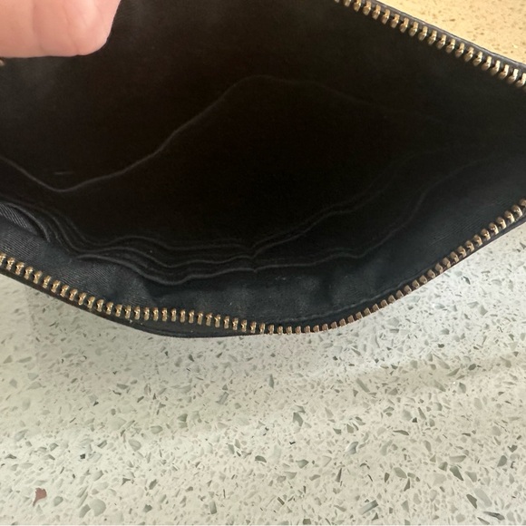 Black Leather Coach Wristlet - Picture 7 of 8